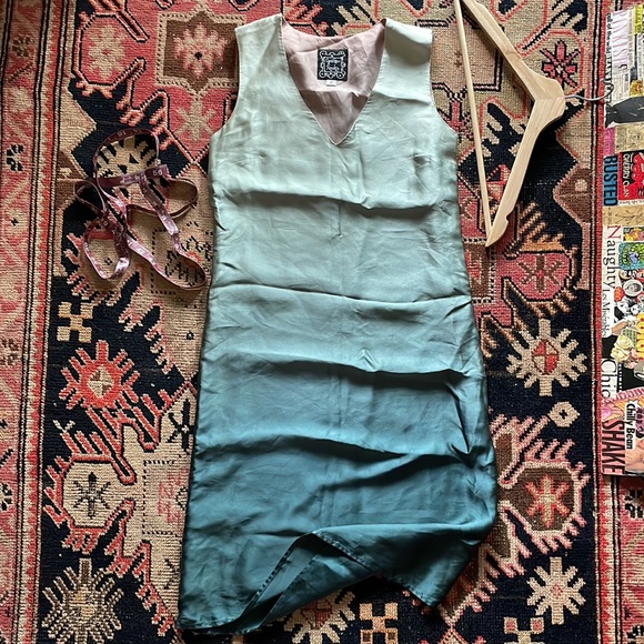 Cynthia Rowley Dresses & Skirts - Vintage 100% Silk Cynthia Rowley Ombré Shift Green Dress Cocktail Party Holiday